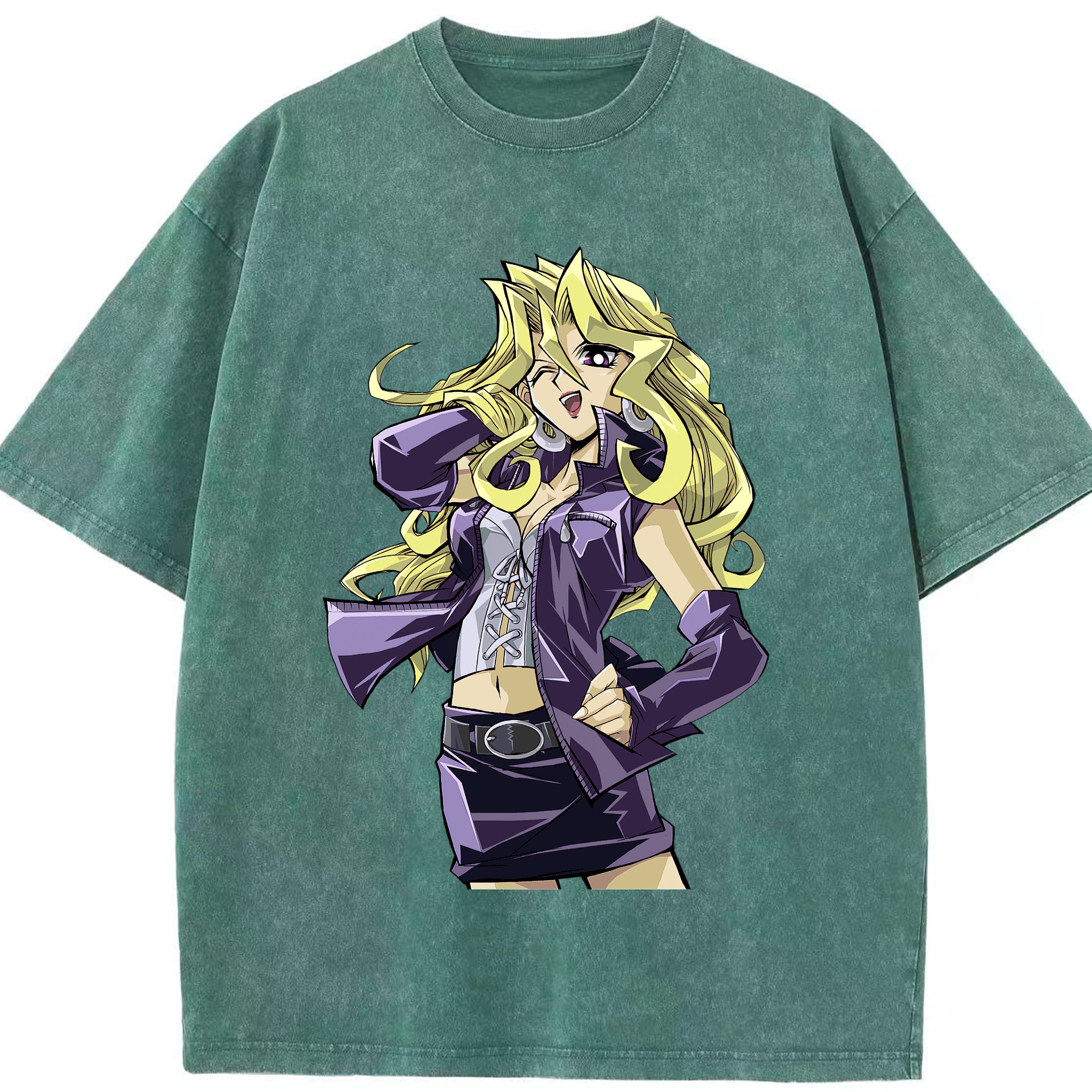 （画像用） 遊☆戯☆王 Yu-Gi-Oh! 綿100% ヴィンテージ風 半袖Tシャツ（フロントプリント）